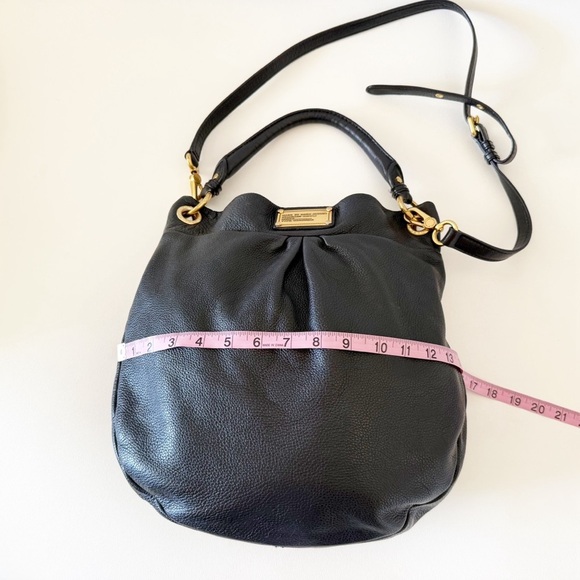 Marc By Marc Jacobs Bag Classic Q Hillier Pebbled Leather Hobo Minimalist Black - Picture 13 of 16